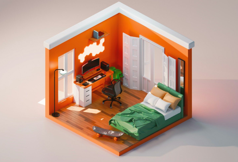 Illustration d’une projection d’aménagement intérieur pour se projeter avant travaux - Visuels 2D et 3D à Toulouse.