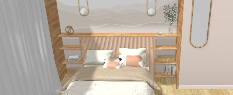 Conception d'intérieur à Toulouse - visuels 2D et 3D de la pièce travaillée, vision claire et concrète de votre futur espace.