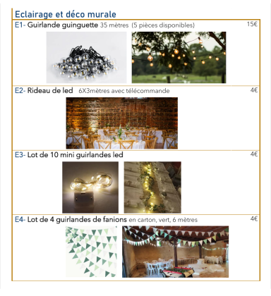 Location de décoration événementielle privée à Toulouse - Guirlandes guinguettes et fanions