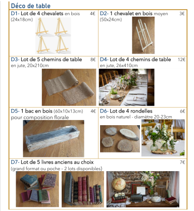 Location de décoration événementielle privée à Toulouse - décoration vintage ou champêtre pour centre de table, urne et autres décors