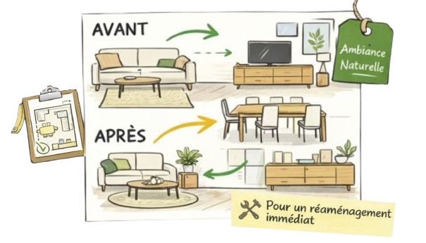 projet d'aménagement avec 3h d'accompagnement pour un intérieur qui évolue avec nous - sans travaux- à Toulouse