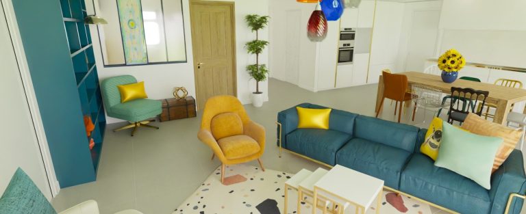 Projet clé en main en conception d'espace à Toulouse - visuels 2D et 3D, photos réalistes, plans côtés, matériaux